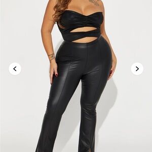 Fashion nova bottoms up hem leggings Black 3X